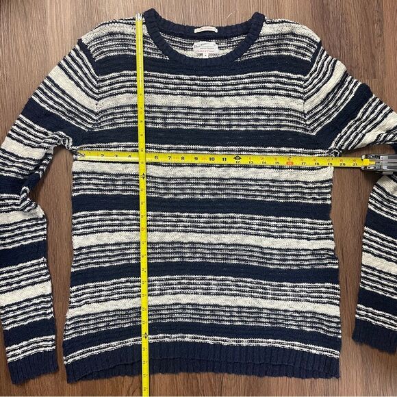 Gant Rugger Men's The Slubber Sweater Blue Off White stripe knit medium. Striped - Picture 10 of 16